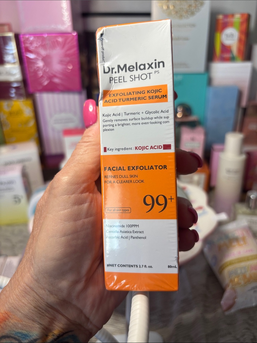 Peel Shot Exfoliating Kojic Acid Turmeric Serum - Orange